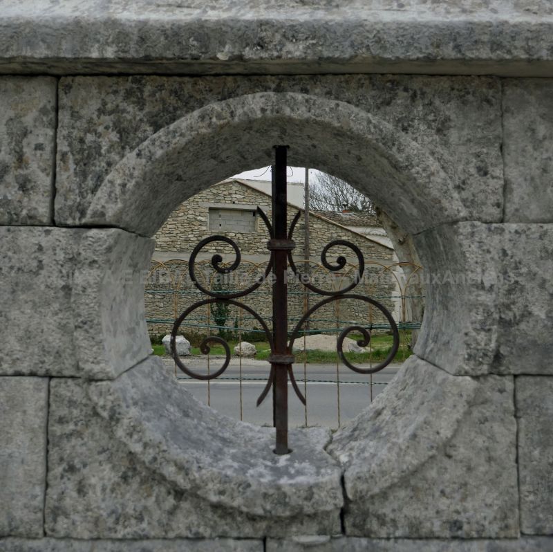 Pilier De Portail En Pierre Avec Muret Paire De Piliers Anciens