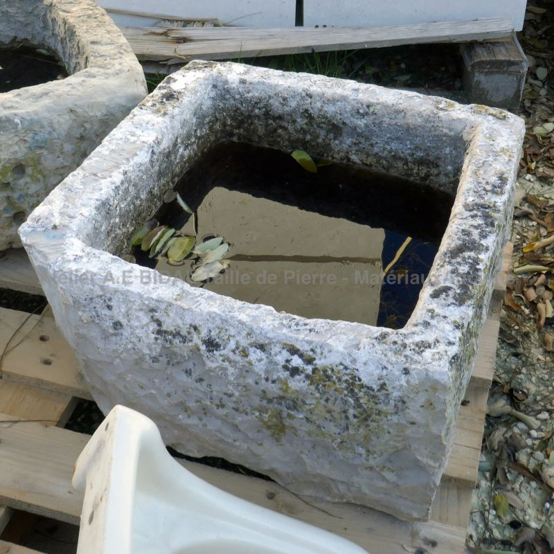 Ancienne Auge Rustique En Pierre Petit Bac En Pierre Pour Plantes