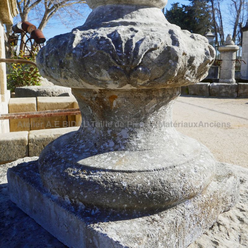 Ancient stone decorative element by Alain BIDAL Antique Materials in Provence.