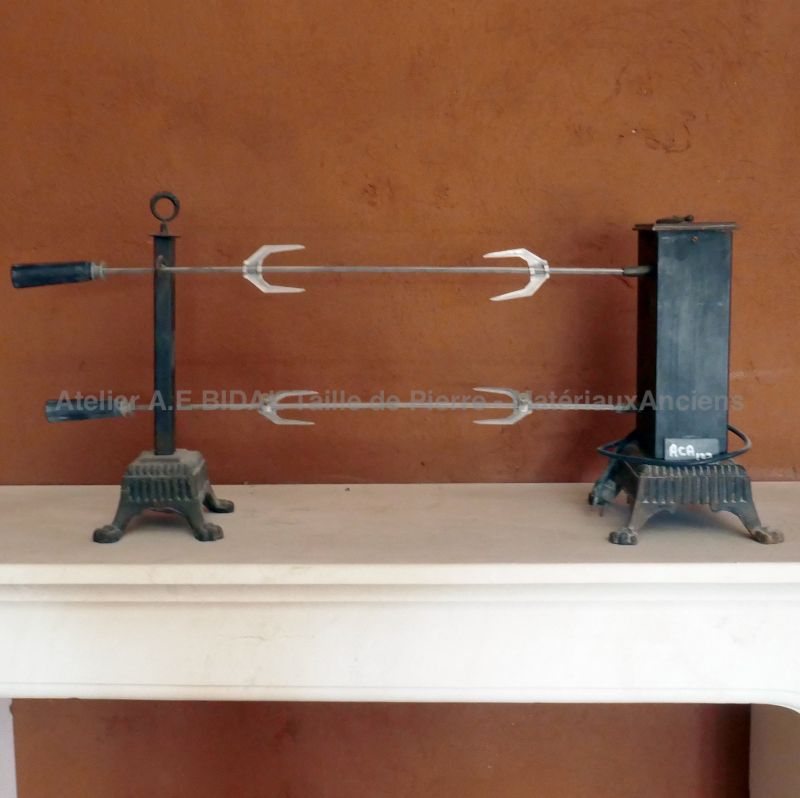 Tournebroche mécanique ancien