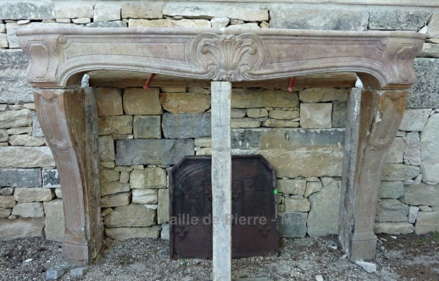 Old fireplace - a remarkably elegant and robust stone fireplace.