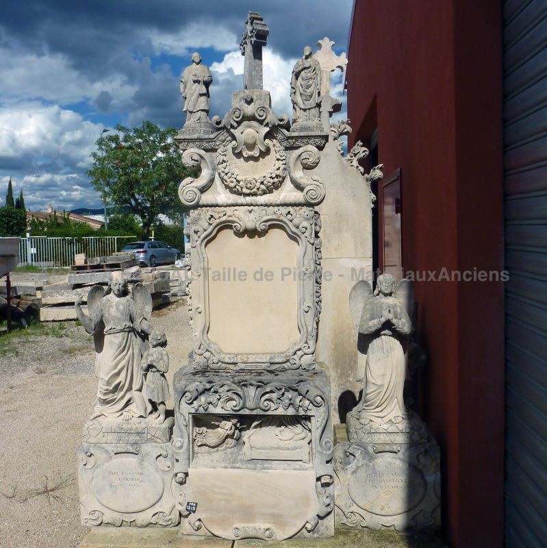 Religious building with stone cross - Religious elements Bidal.