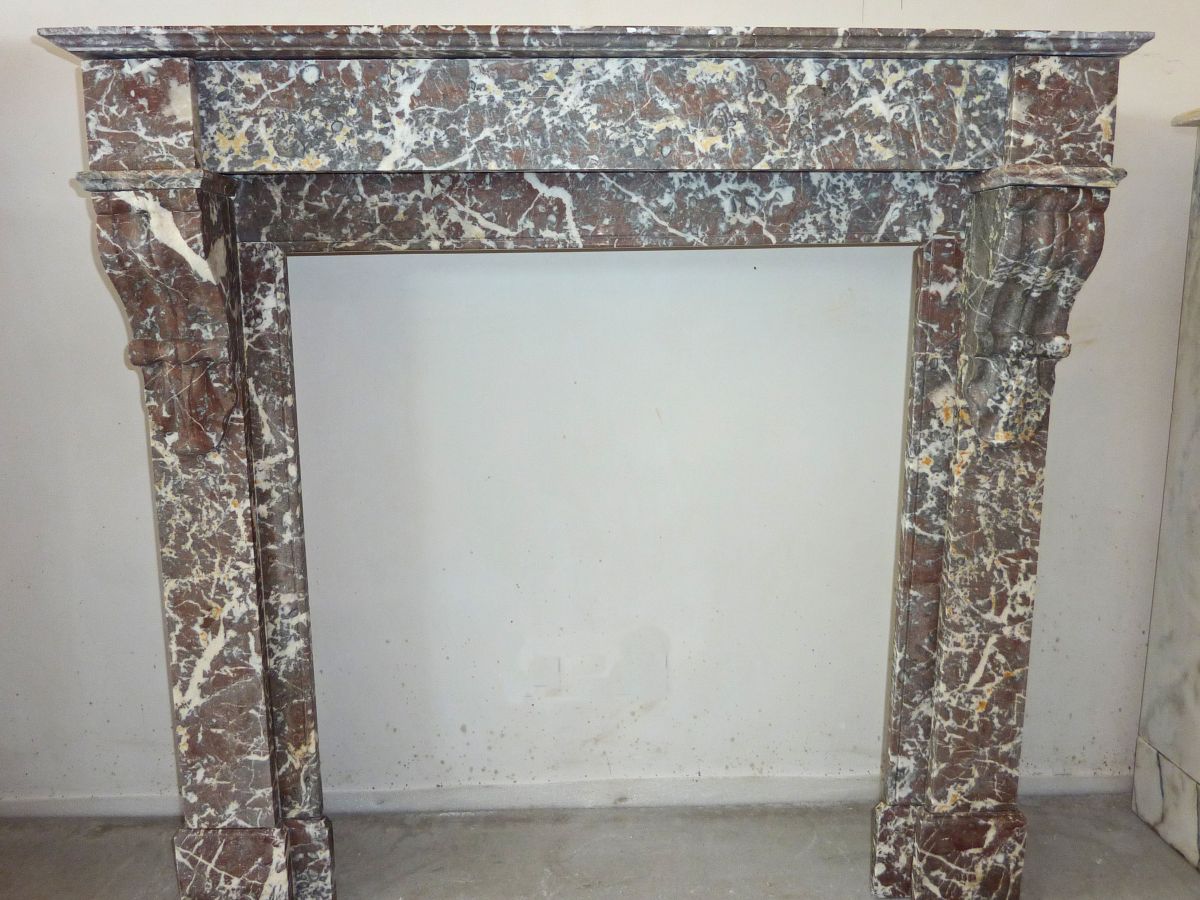 Pink marble mantels