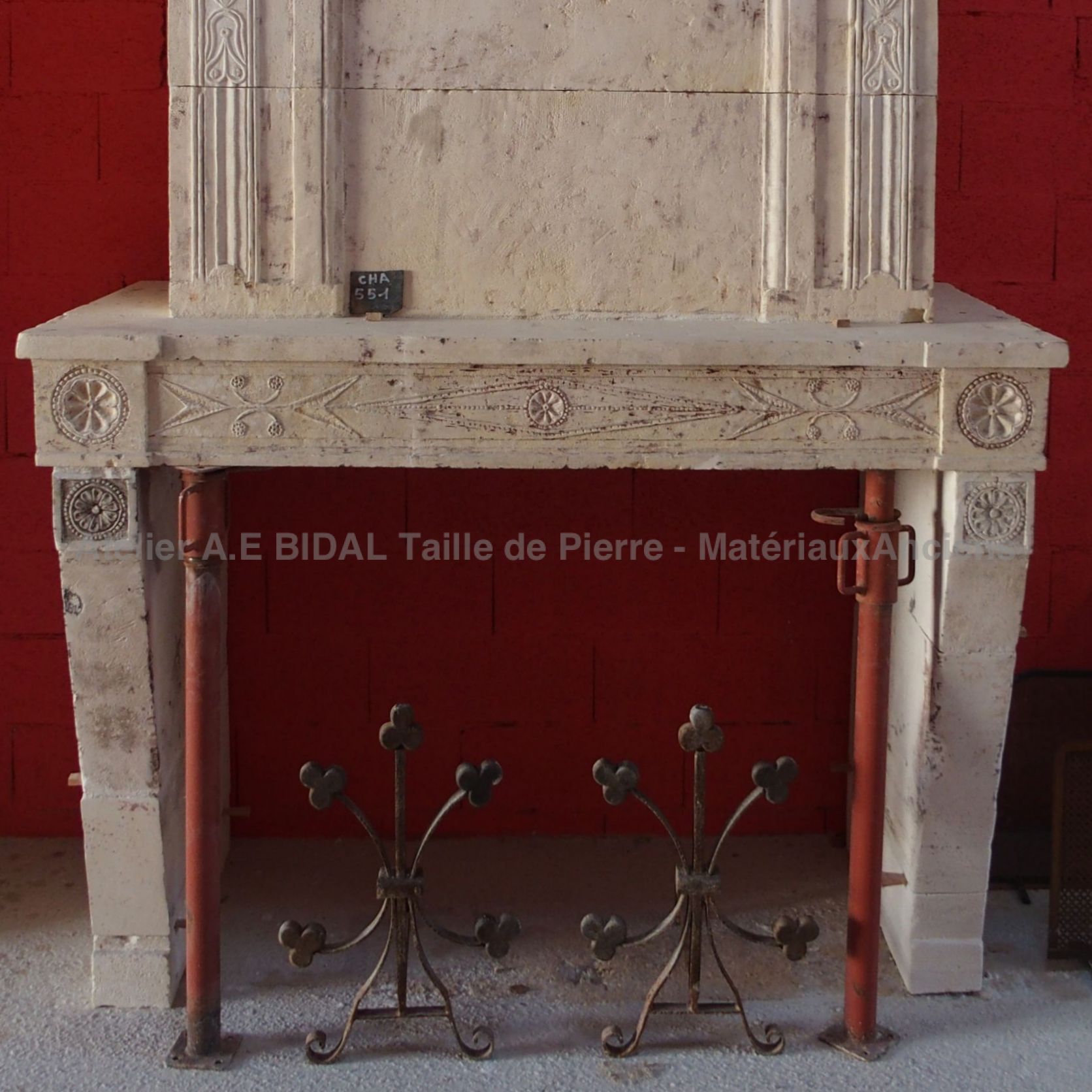 Beautiful old fireplace - Louis XVI fireplace.