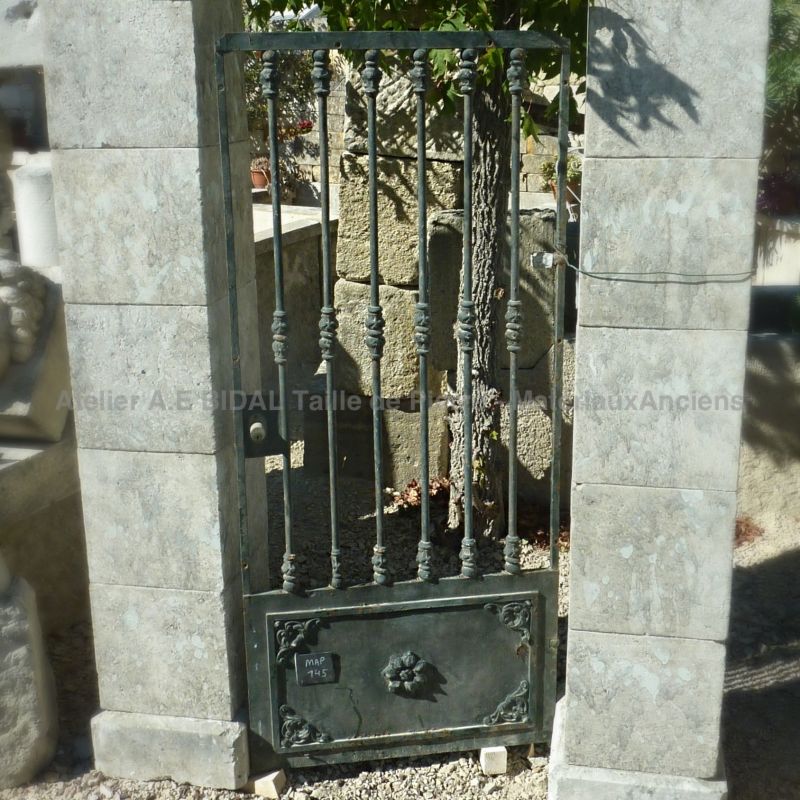 Old wrought iron gate - Small wrought iron garden door.