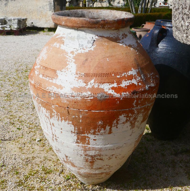 Jarre antique en terre cuite du 19° siècle : Atelier Alain BIDAL (Provence)