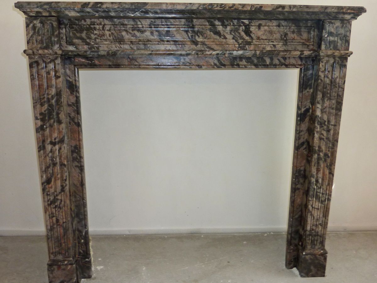Breccia marble mantels