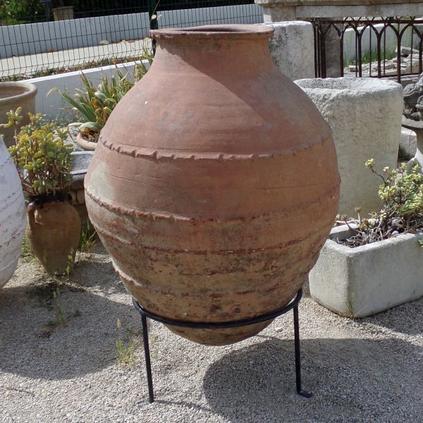 Authentique jarre méditerranéenne en terre cuite du 19ème siècle - Atelier Alain BIDAL (Provence)