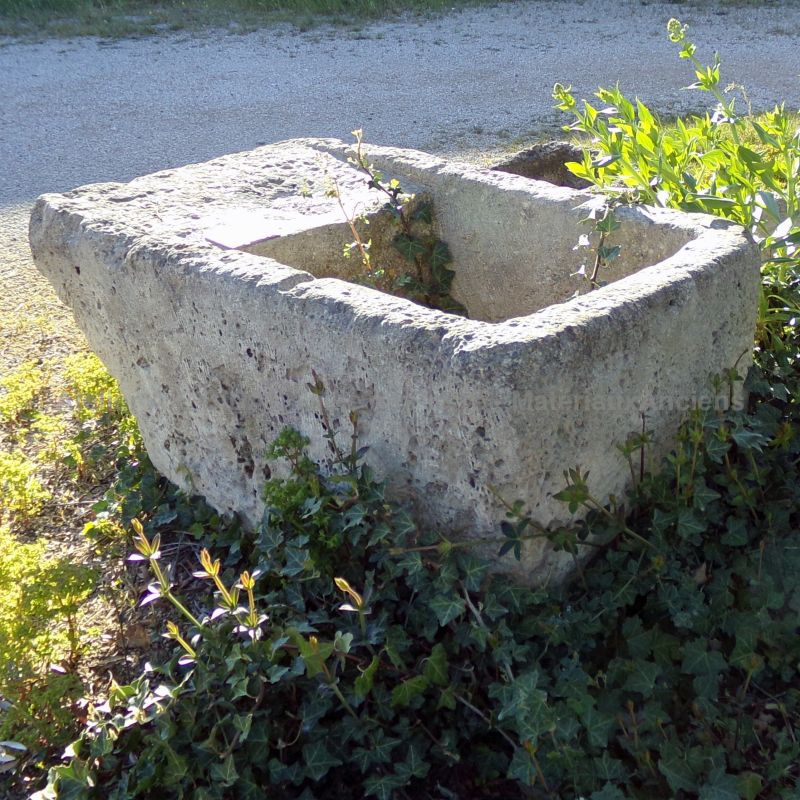 Antique aged stone trough
