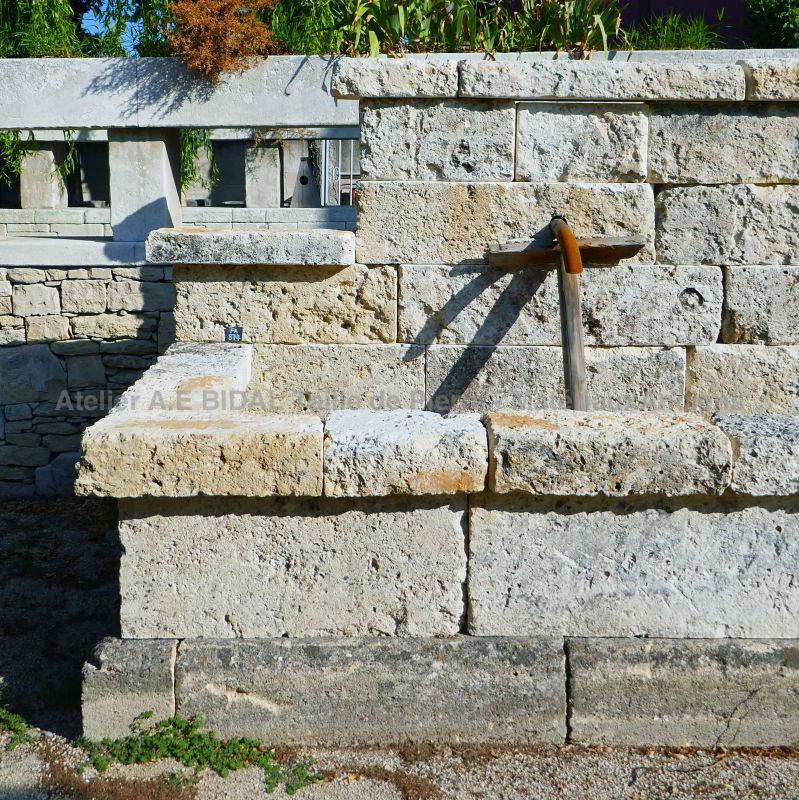 Large old fountain for outdoor landscaping by Alain Bidal Antique Materials in Provence.