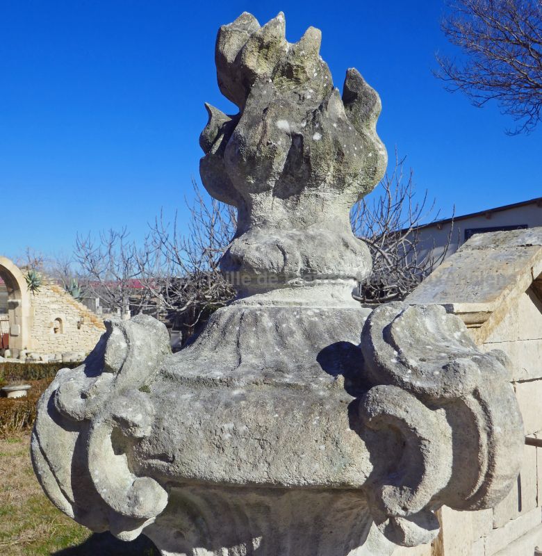 Old stone fire pot : a beautiful garden ornament by Alain Bidal Antique Materials (Provence)