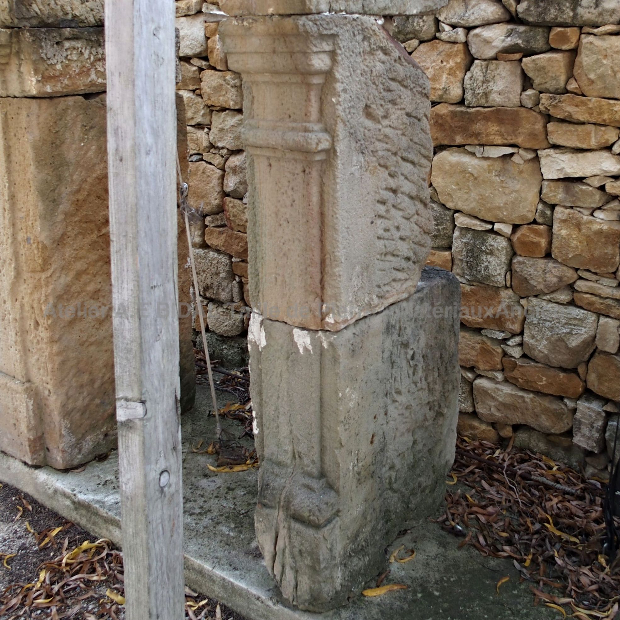 Renaissance fireplace made of Chaillon stone - old fireplace.