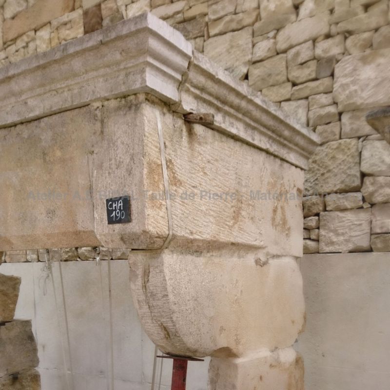 Louis 13 fireplace with a peasant style - fireplace made of unfreezable stone.