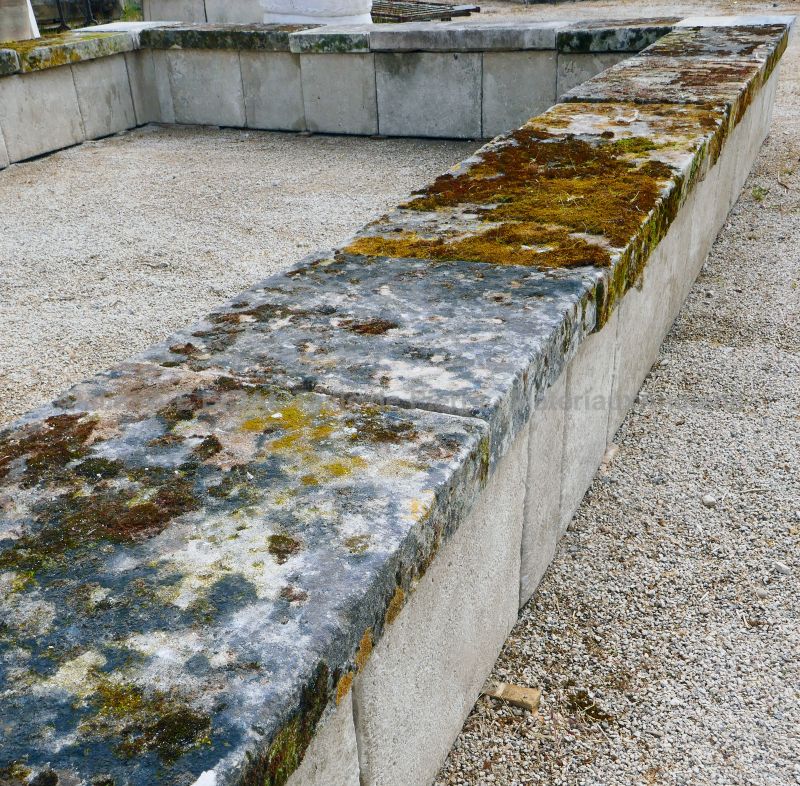 Outdoors pond for a charming garden enhancement :  large weathered stones basin for sale in Provence at Alain BIDAL.
