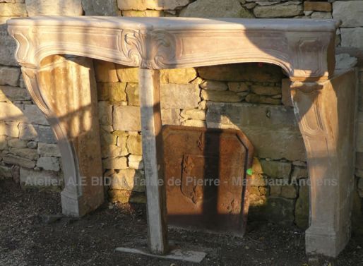 Old fireplace - old fireplace made of Corton stone (Bourgogne).