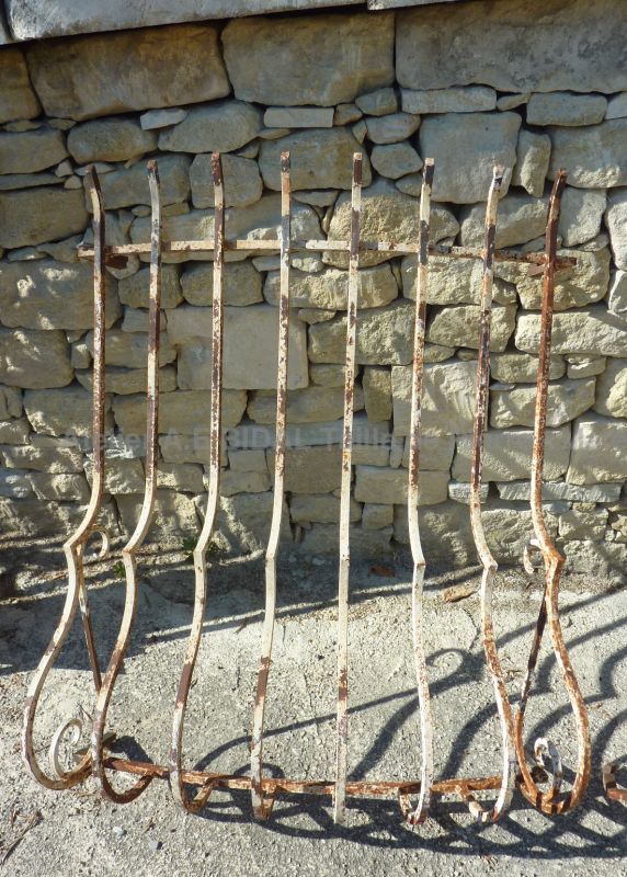 Fenêtre de grange à barreaux fer forgé/rouille style antique 32cm (c