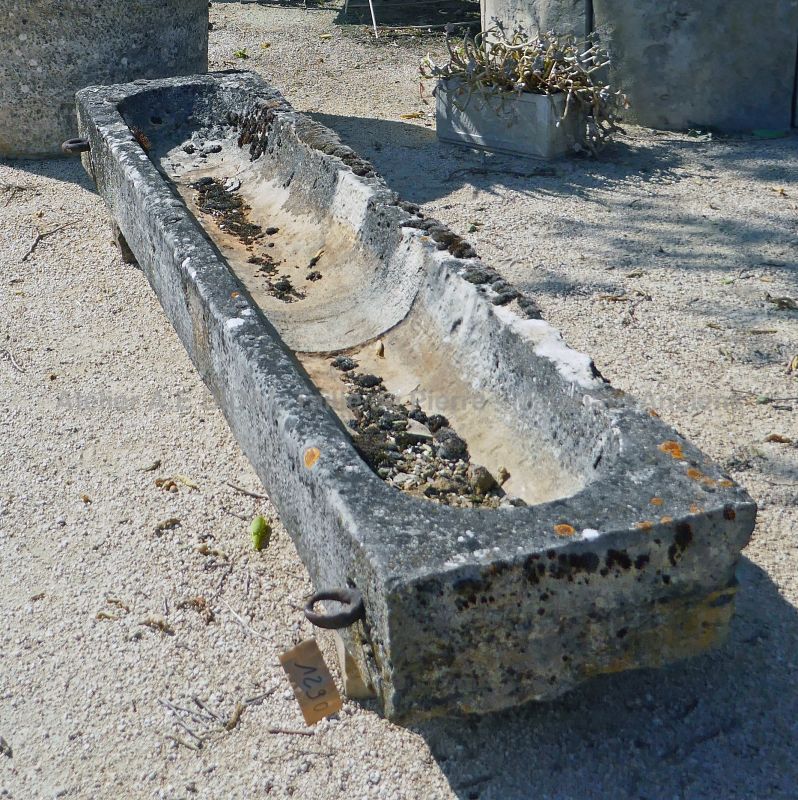 Old rustic stone trough for sale in Provence at Atelier Alain BIDAL