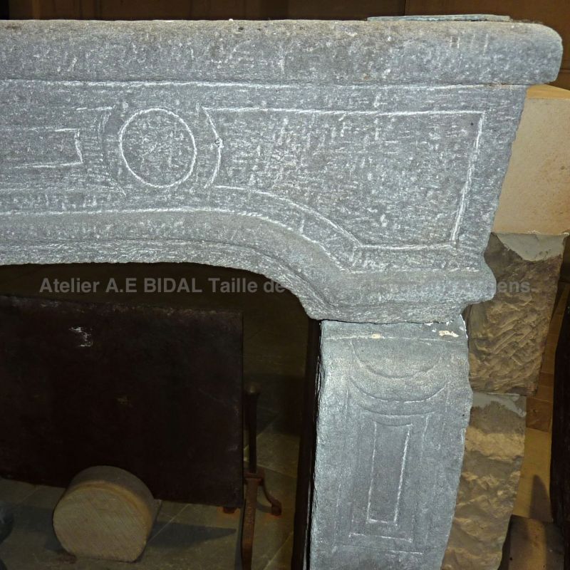 Lava stone fireplace - beautiful fireplace made in the 18th century.