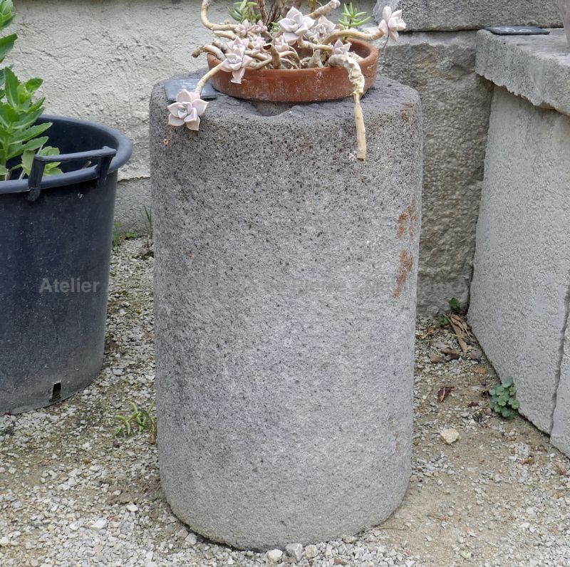 Grand pot de fleur en ciment rétro, plantes d'intérieur et d