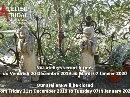 Les Matériaux Anciens Alain Bidal en Provence ǀ Dates de fermeture de fin d'année 2019