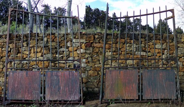 Portail de jardin unique en fer forgé – style vintage, 4 mètres (Atelier Alain BIDAL, Provence)