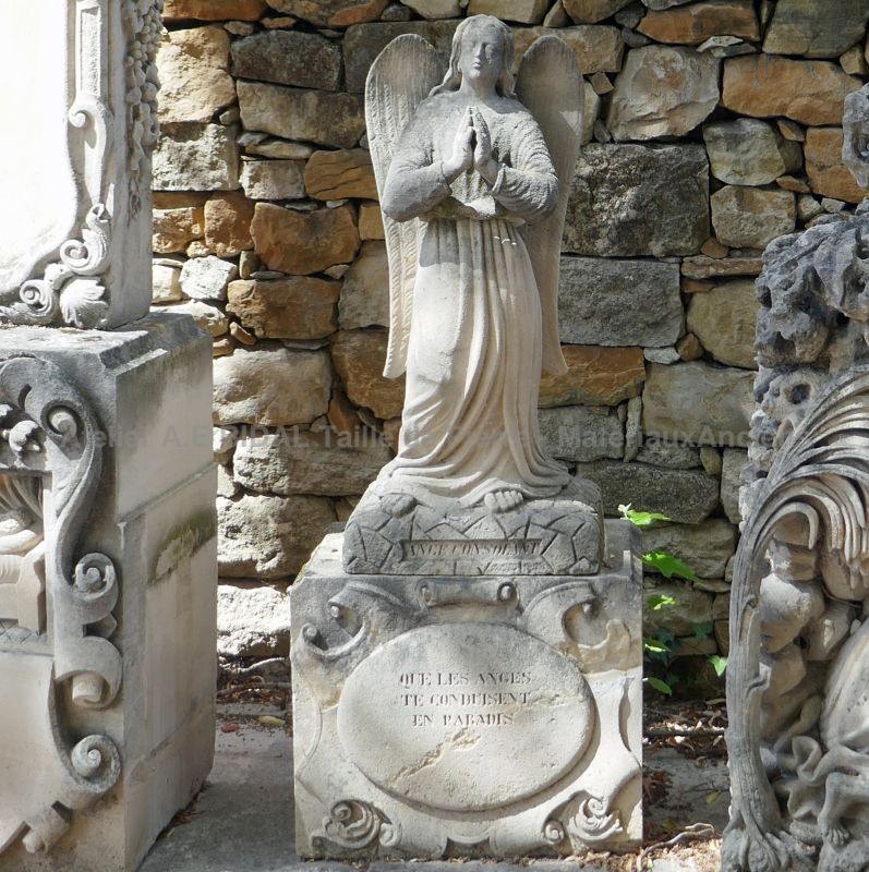 Antique religious monument in stone by Alain BIDAL Antique Materials in Provence.