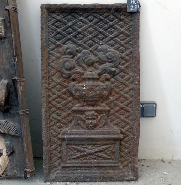 Cast iron fireback - Atelier Alain BIDAL (Provence)