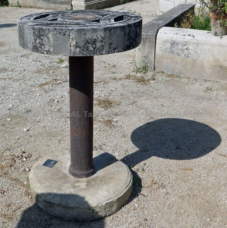 Beautiful old table with beautifully carved and openwork plate.