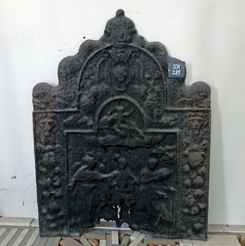 Ancienne plaque de cheminée en fonte - Atelier Alain BIDAL (Provence)