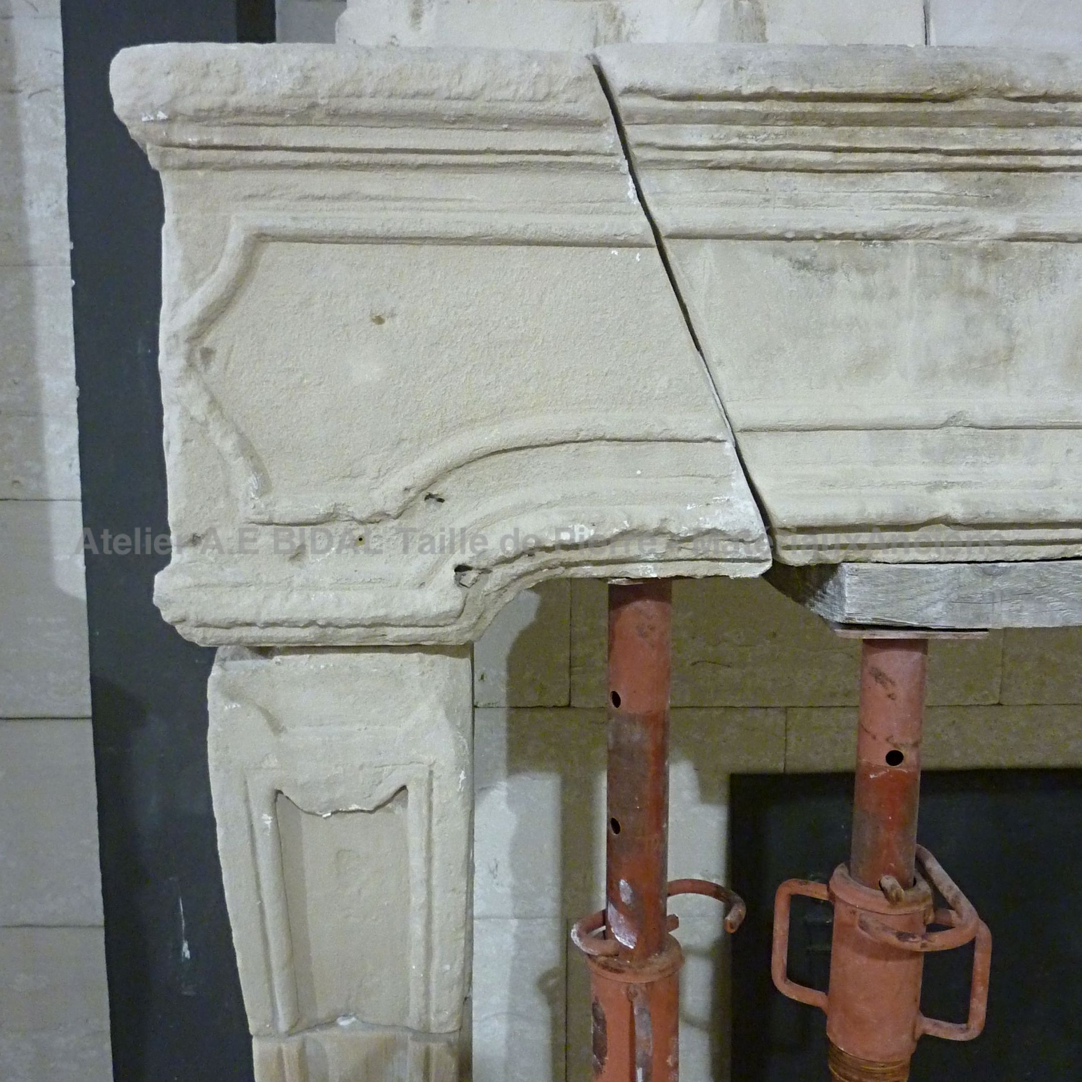 Alain Bidal, a specialist in Louis XIV stone fireplaces.