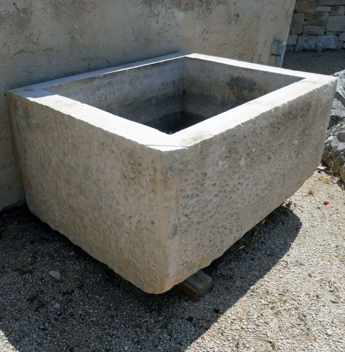 Antique massive hard stone planter for garden by Atelier Alain BIDAL